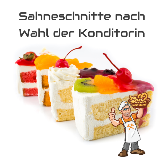 Sahneschnitte nach Wahl der Konditorin Behrens